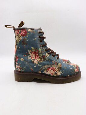 Doc Dr. Martens Castel Women's Size 5 Floral Rose Victorian Canvas Boots